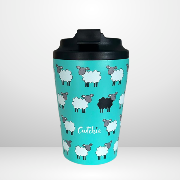 TURQUOISE SHEEP TRAVEL MUG